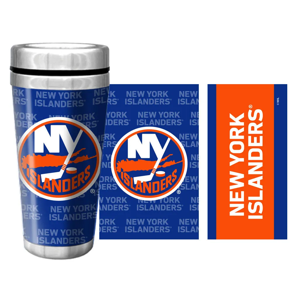 New York Islanders Travel Mug | Wallpaper Full Wrap 16 oz.