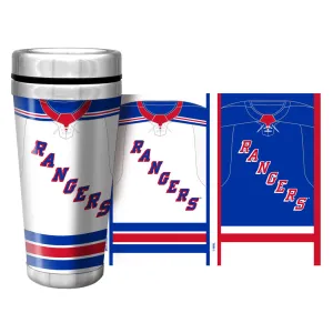 New York Rangers Travel Mug | Jersey Full Wrap 16 oz.
