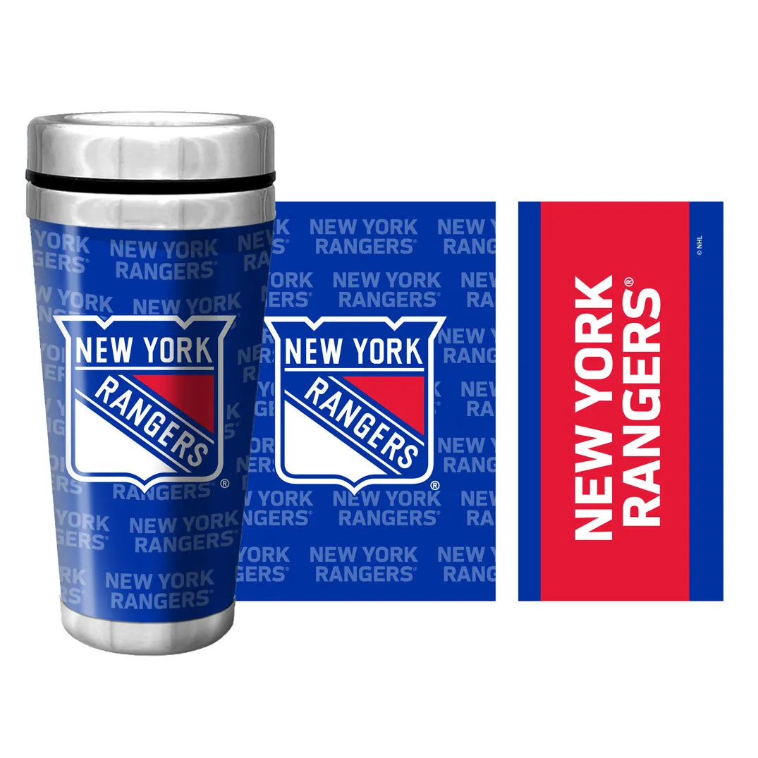 New York Rangers Travel Mug | Wallpaper Full Wrap 16 oz.