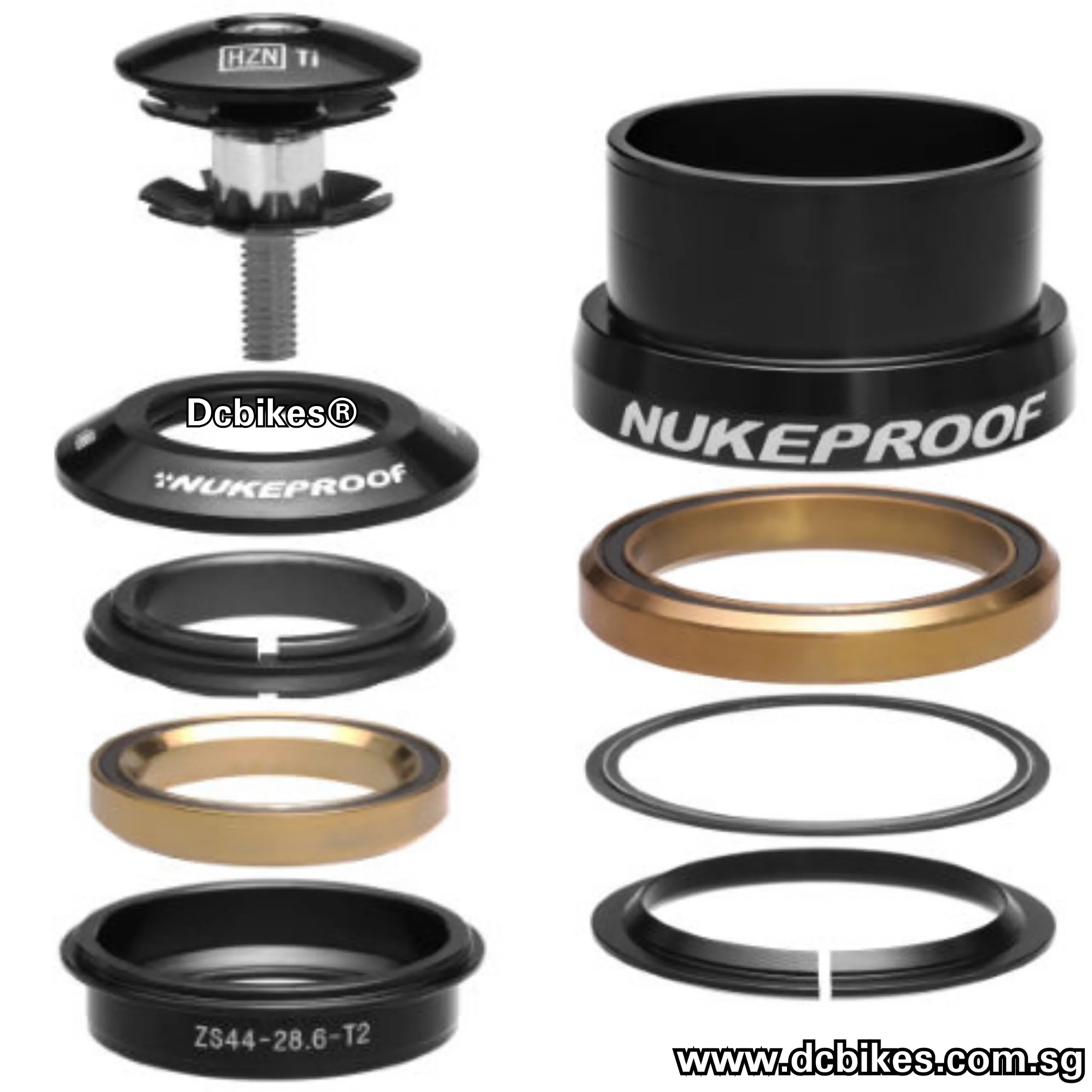 Nukeproof 44mm/49mm MTB CNC 1.5 Tapered Fork Sealed Headset ZS44 EX49 