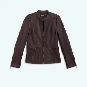 NWT Mo-Ka brown faux leather jacket