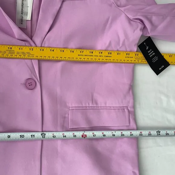 NWT NA-KD x Romee Strijd Oversized Blazer Light Pink Women's Size 38 / Small 6