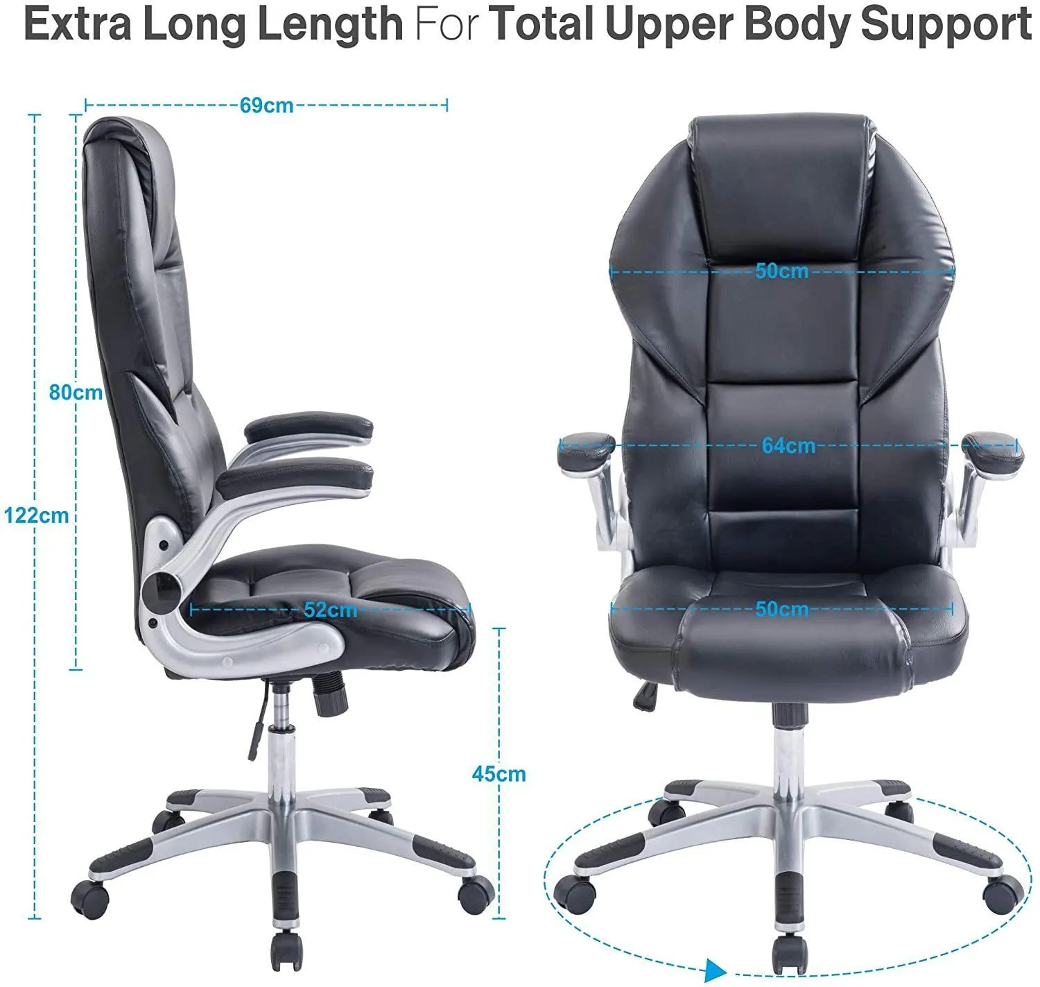 Olsen & Smith Executive Office Desk Chair Swivel PC Computer Office Desk Chairs with Arms and Back Support for Home & Office & Gaming Chair Use for Adults
