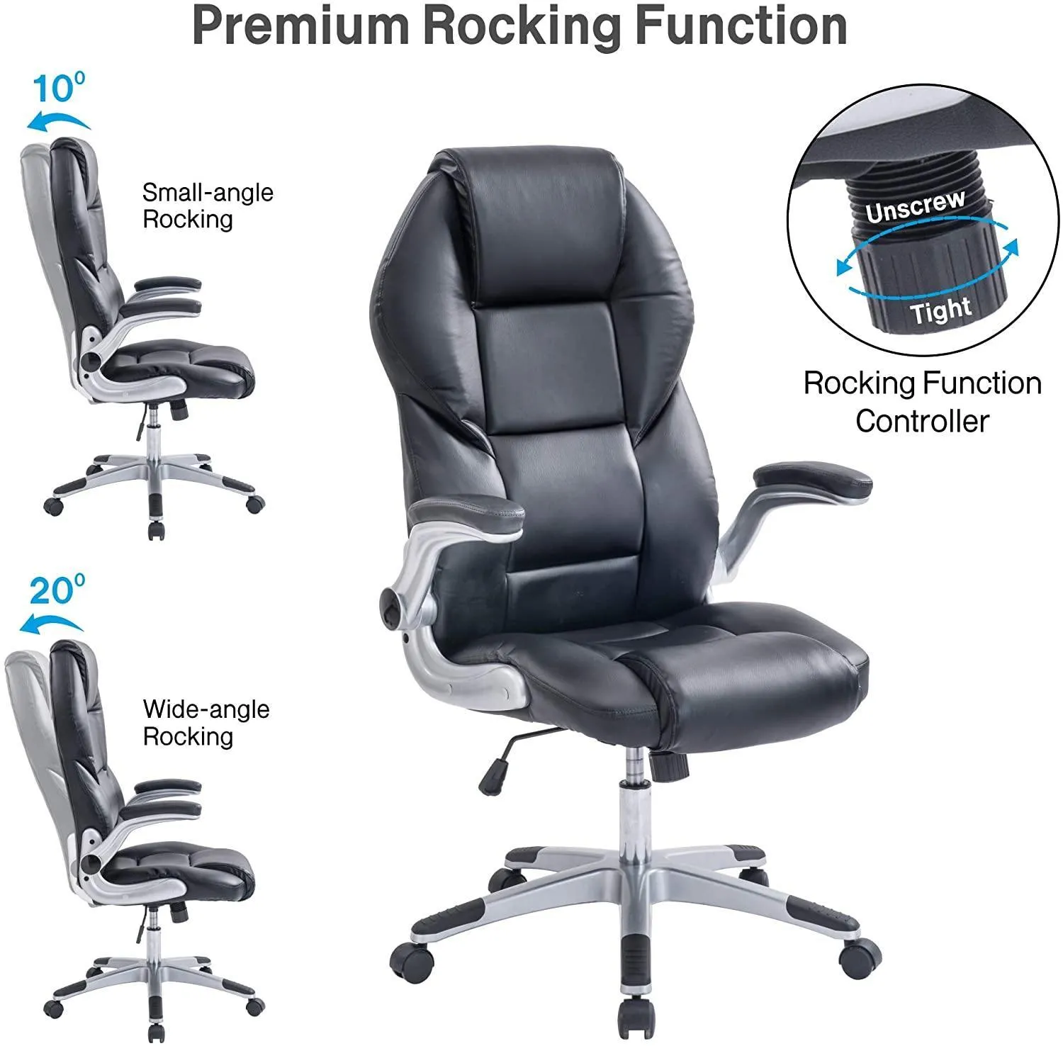 Olsen & Smith Executive Office Desk Chair Swivel PC Computer Office Desk Chairs with Arms and Back Support for Home & Office & Gaming Chair Use for Adults