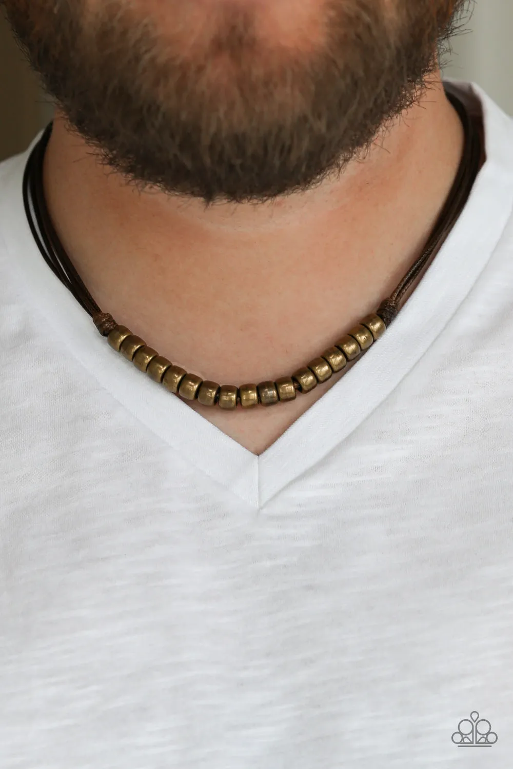On The TREASURE Hunt Brown Urban Necklace