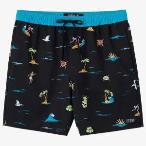 O'Neill Hermosa E Waist Print Volley Shorts 17" - BLK4