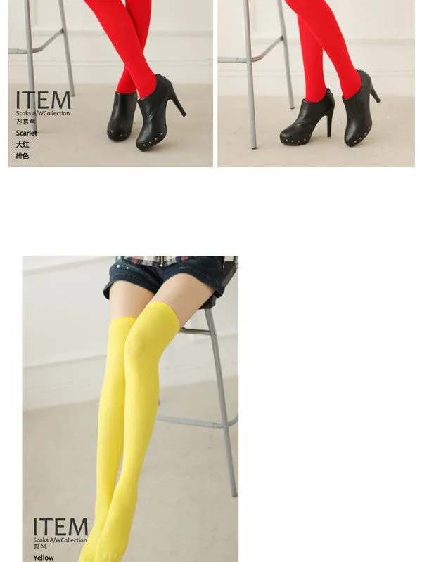 ove the knee thigh high socks in 12 colors
