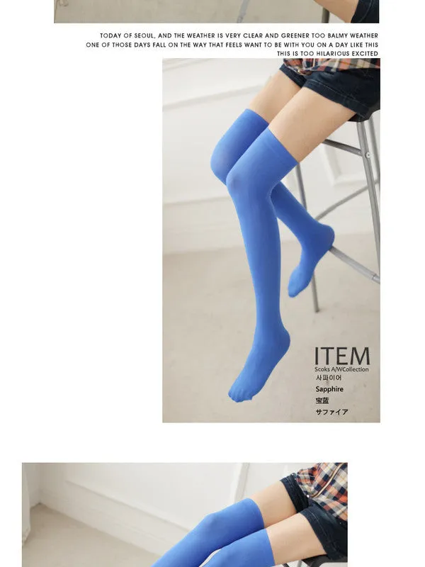 ove the knee thigh high socks in 12 colors