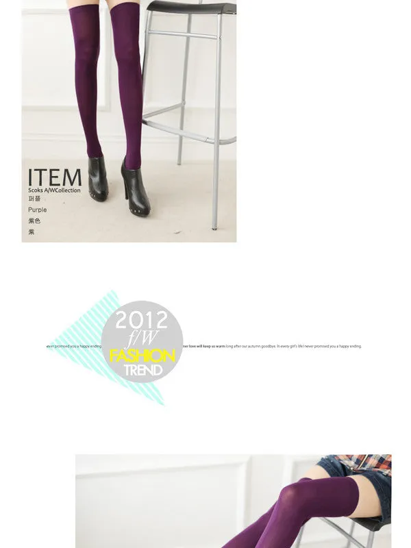 ove the knee thigh high socks in 12 colors