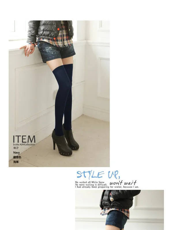 ove the knee thigh high socks in 12 colors