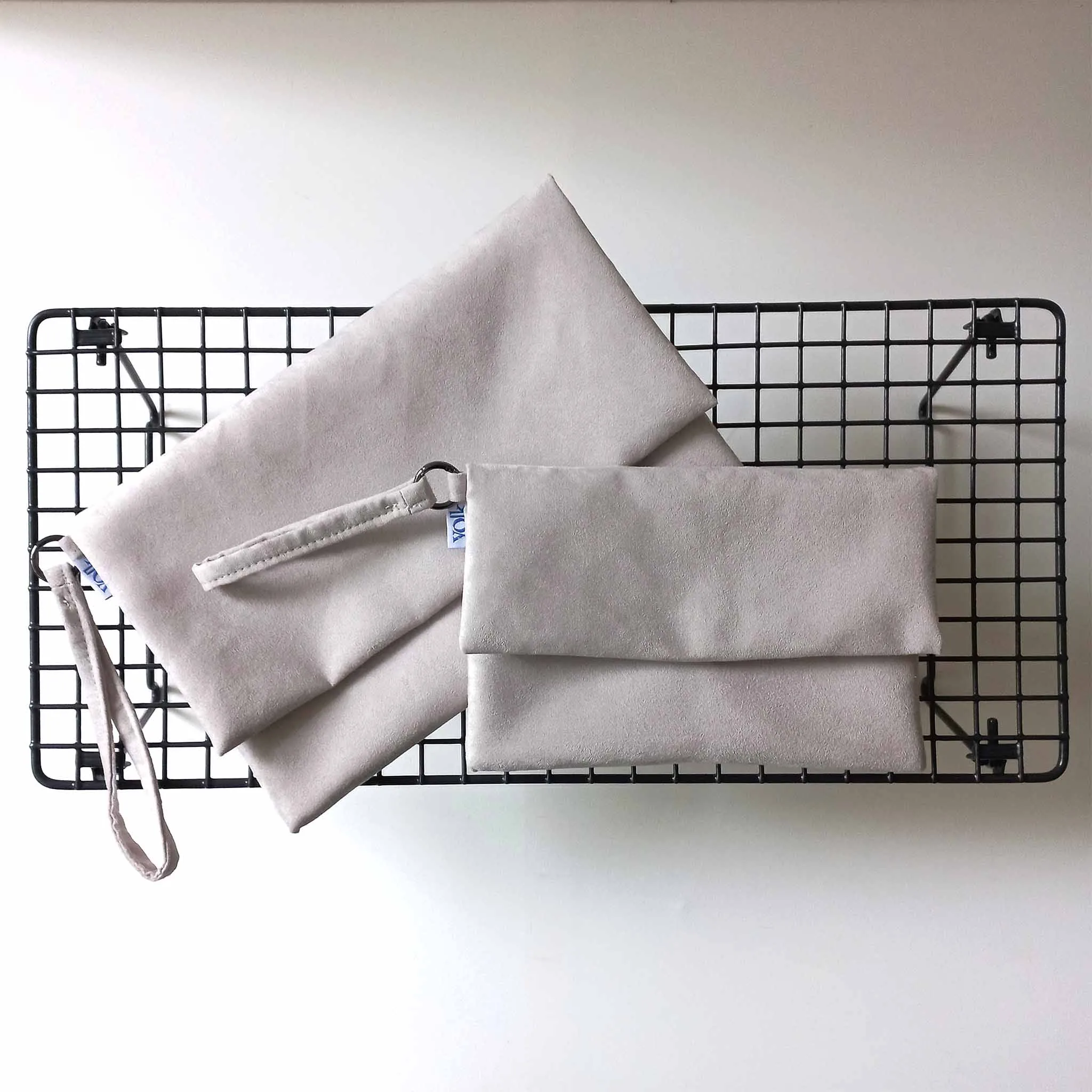 Pale Grey Clutch Bag