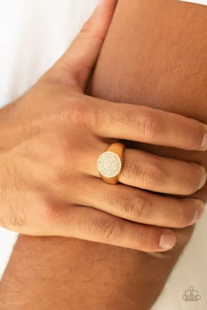 Paparazzi - Conquest Gold Men's Ring