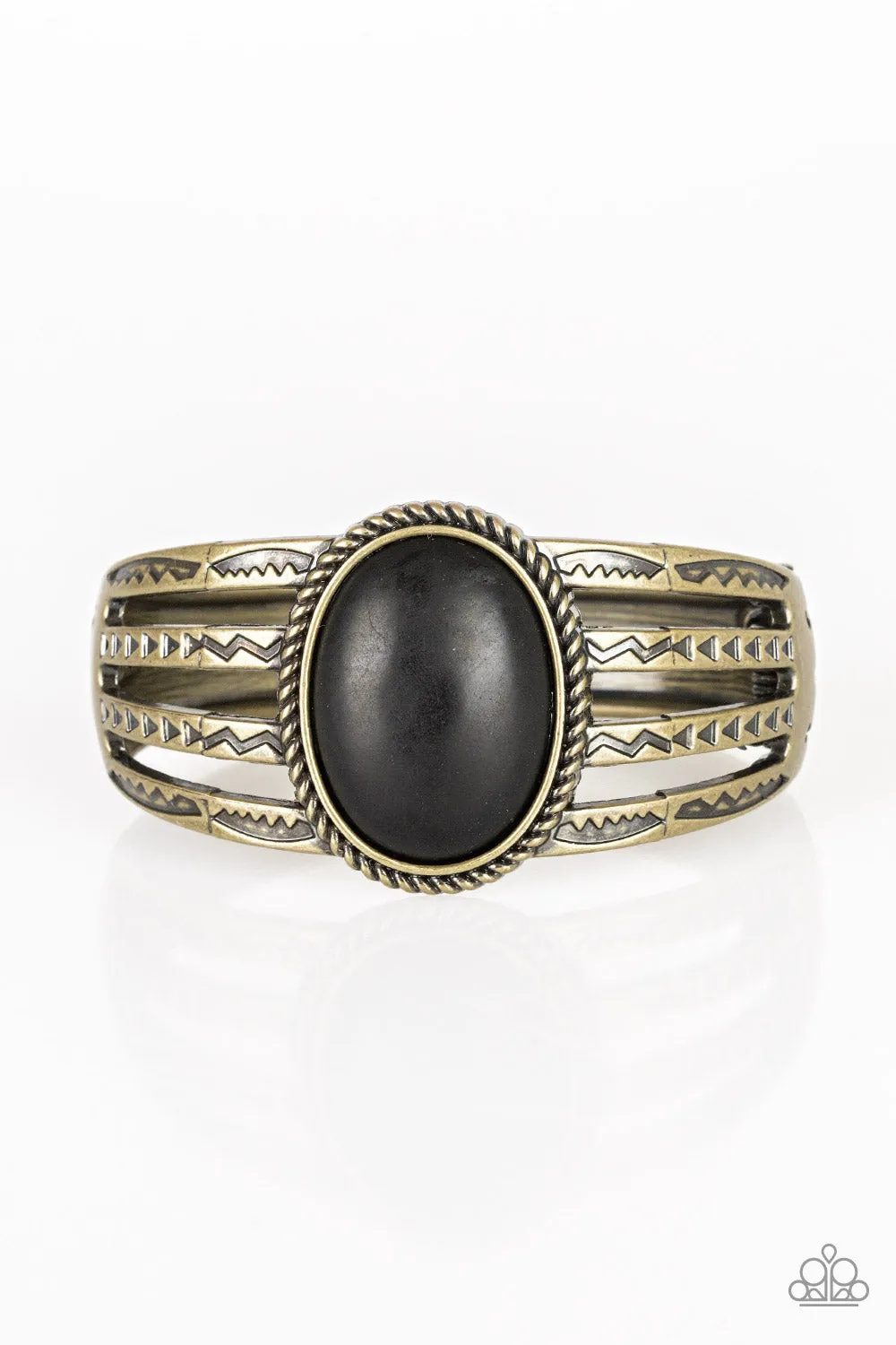 Paparazzi - Desert Glyphs - Brass Cuff Bracelet