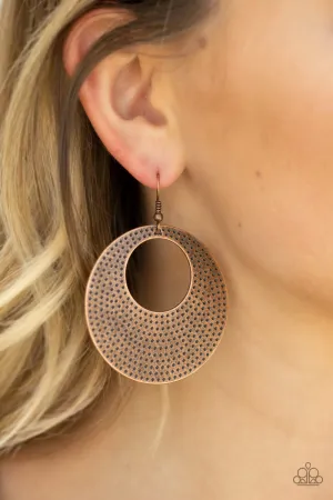 Paparazzi - Dotted Delicacy - Copper Earrings