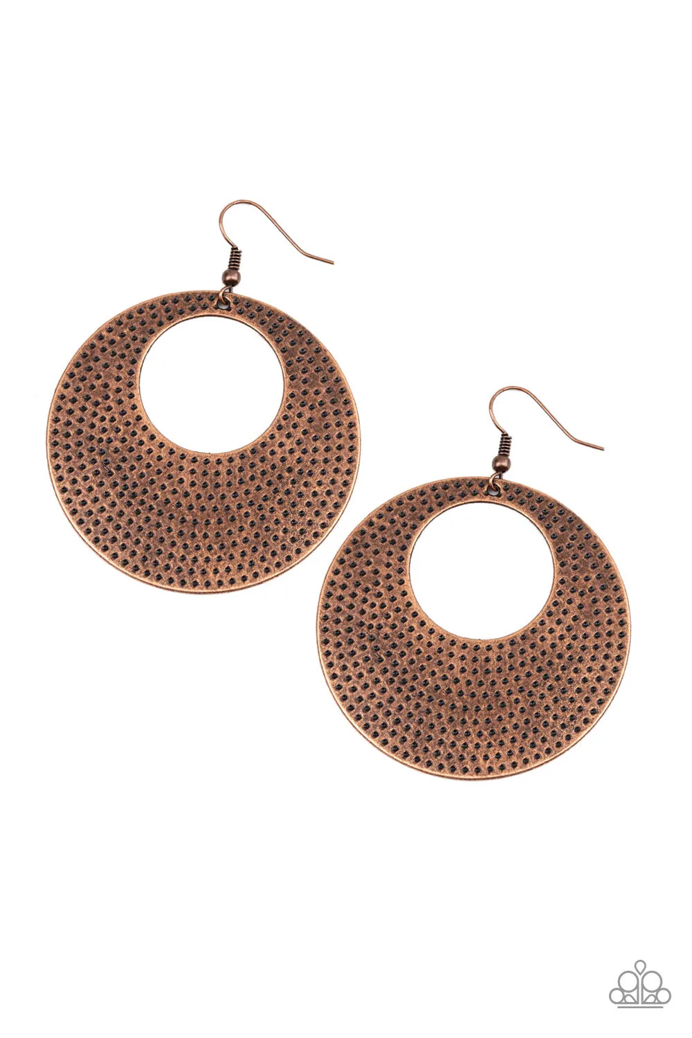 Paparazzi - Dotted Delicacy - Copper Earrings