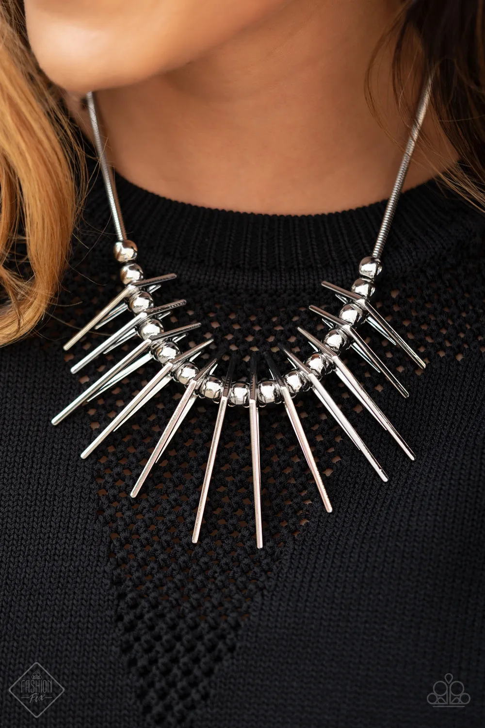 Paparazzi -   Fully Charged - Silver Necklace
