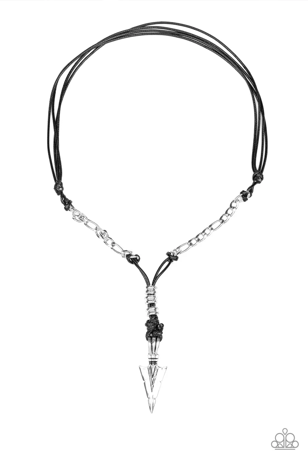 Paparazzi - Keep Your ARROWHEAD Up - Black Necklace