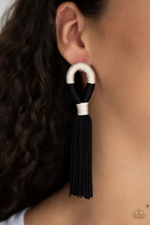 Paparazzi - Moroccan Mambo - Black Earring