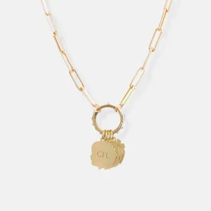 Paper Clip Chain Necklace with Charm Holder and Classic Silhouette Charms