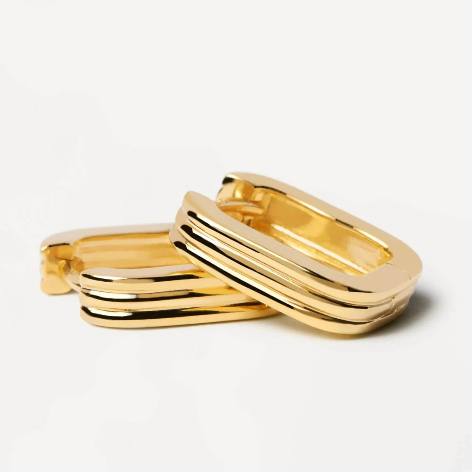 PDPAOLA Nova Gold Angular Hoop Earrings