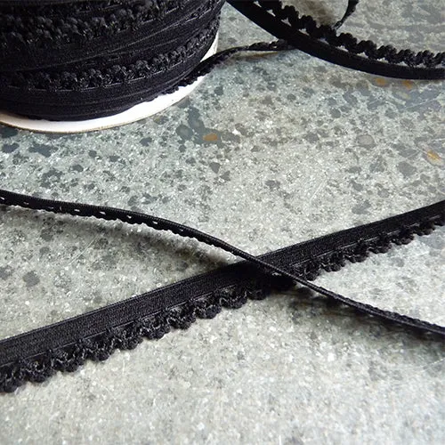 Picot Elastic - Black