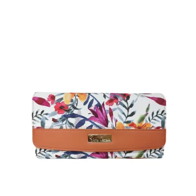 Pierre Cardin Aasha floral bifold purse Orange