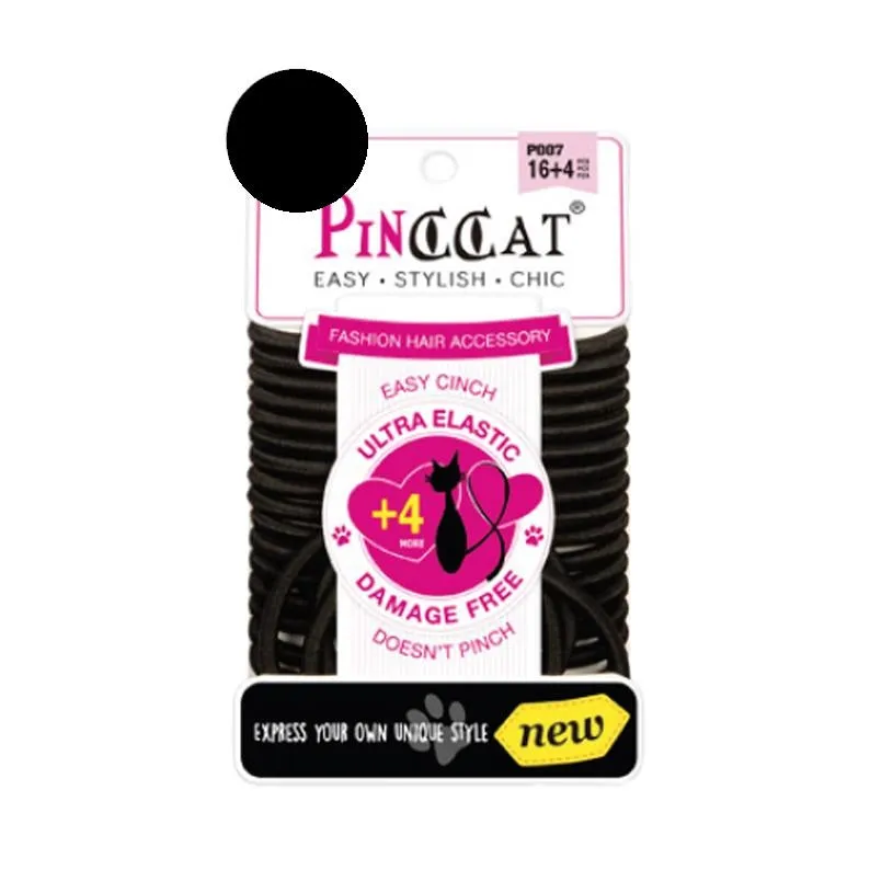 PINCCAT P007 16   4 BLACK HAIR BANDS