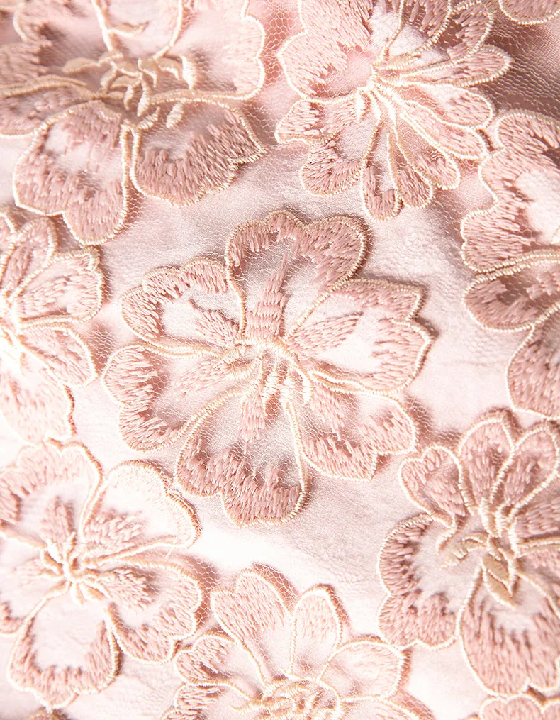 Pink Embroidery Qipao Cheongsam