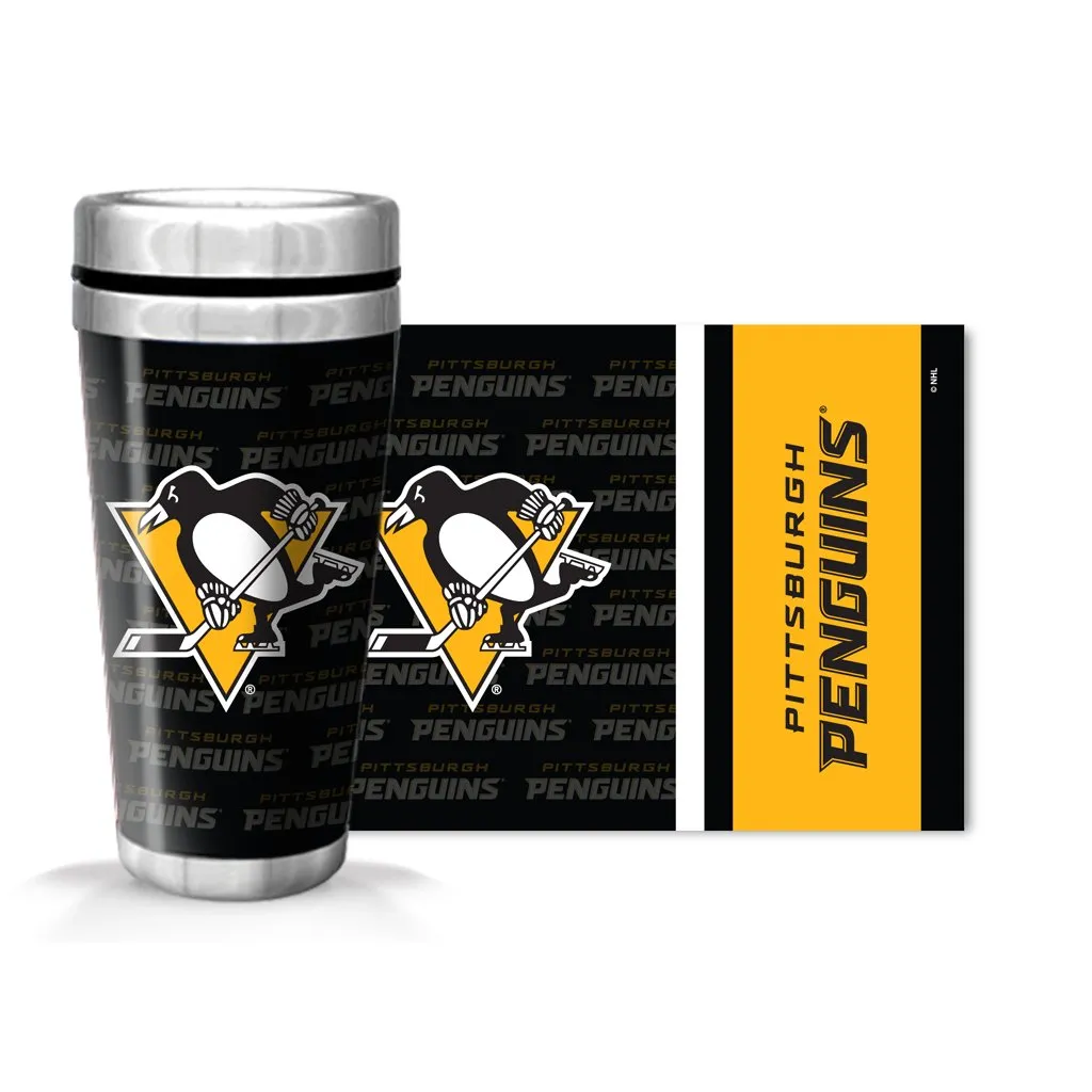 Pittsburgh Penguins Travel Mug | Wallpaper Full Wrap 16 oz.