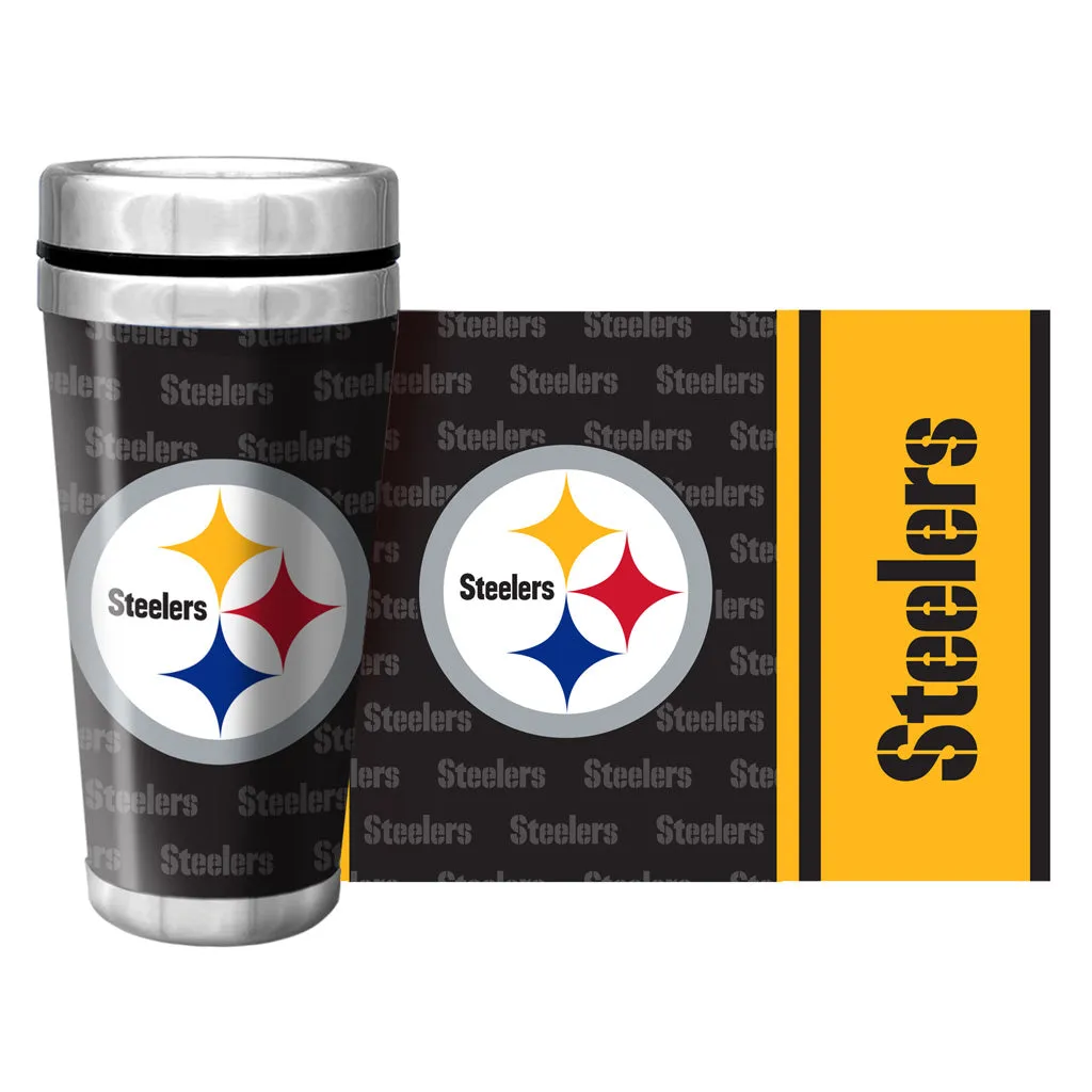 Pittsburgh Steelers Travel Mug | Wallpaper Full Wrap 16 oz.