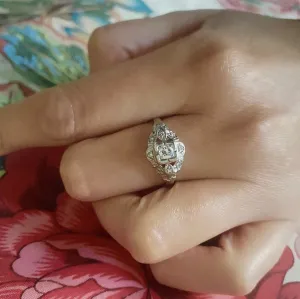 Platinum and Diamond Vintage Ring