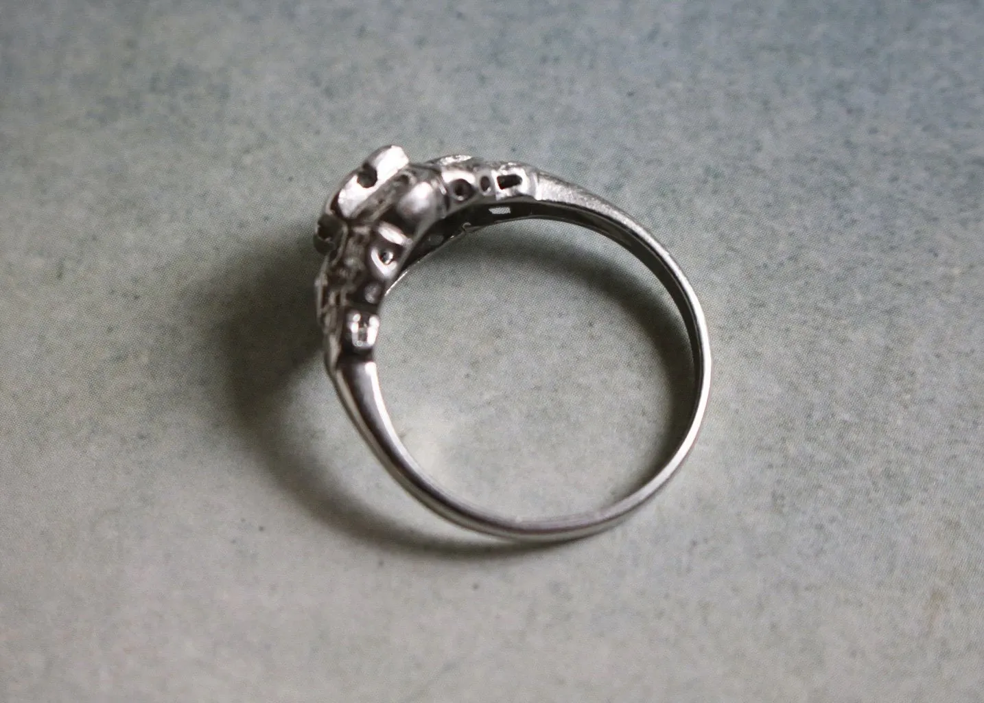 Platinum and Diamond Vintage Ring