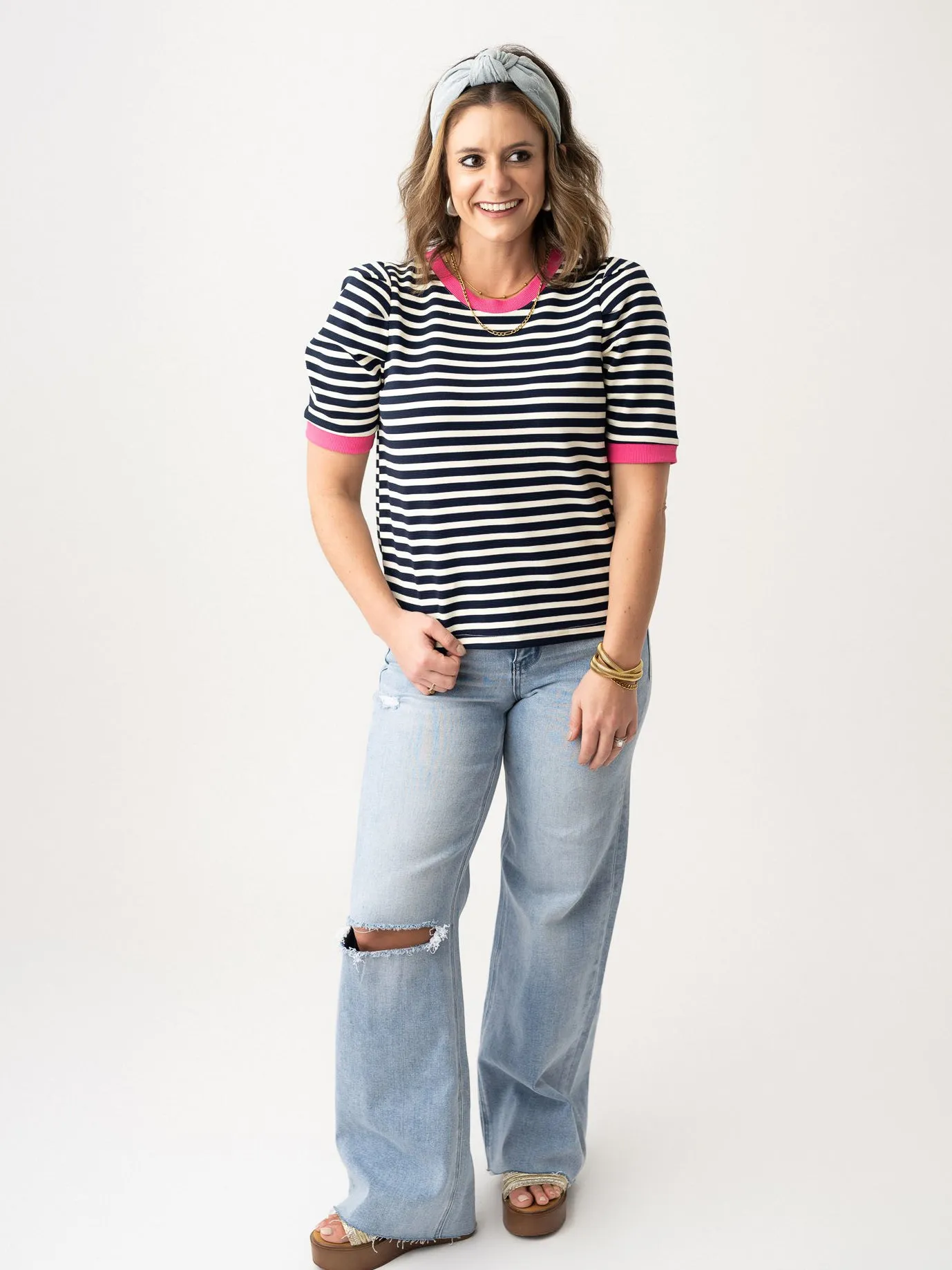 Playfully Bold Stripe Tee
