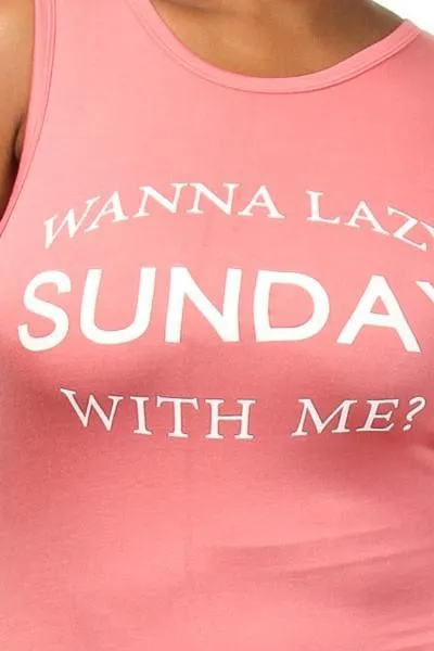 Plus Size Wanna Lazy Sunday With Me? Romper
