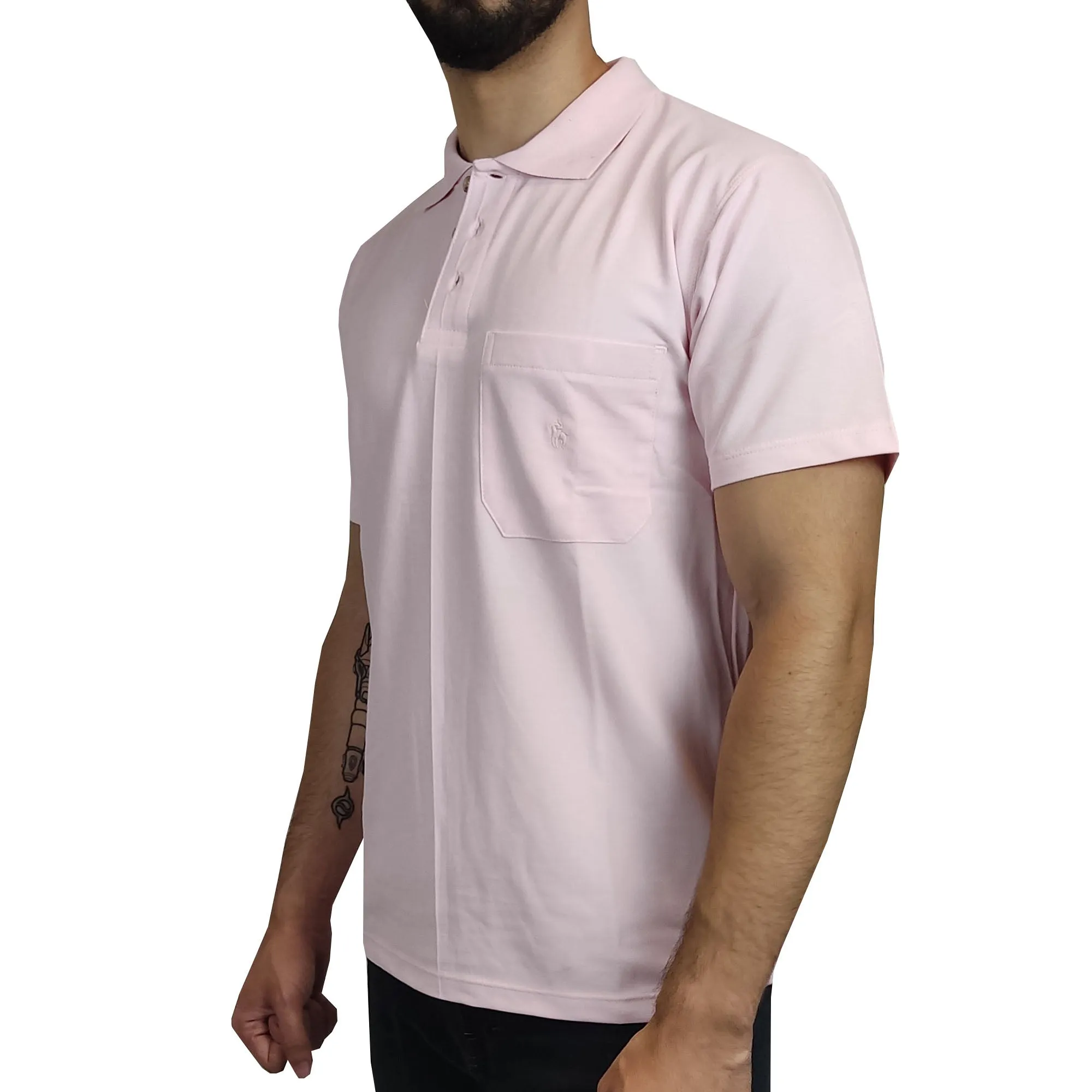 Polo Manga Corta Riff Urban Hombre Classic - Rosa