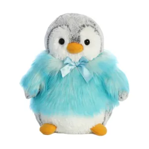 Pom Pom Penguin Teal Coat 9in (23cm) Penguin Soft Toy by Aurora