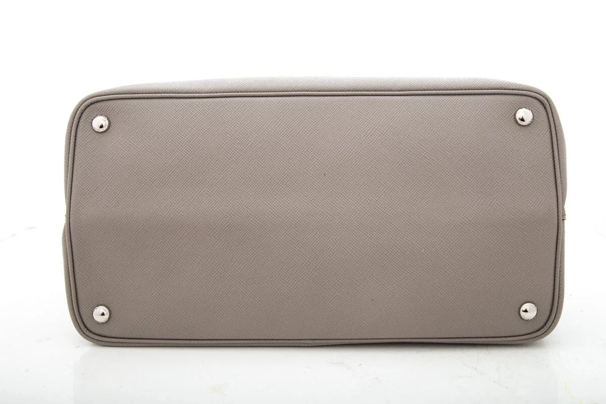 Prada Saffiano Cuir Double Turn Lock Handbag