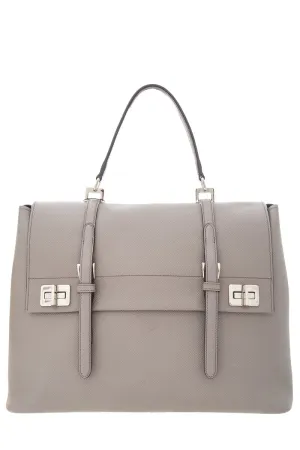 Prada Saffiano Cuir Double Turn Lock Handbag