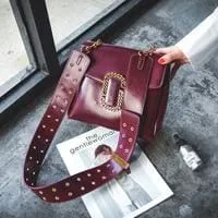 Punk Style Strap Luxury Shoulder Bag