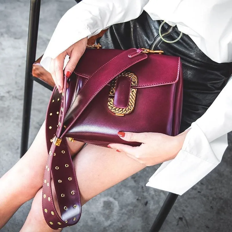 Punk Style Strap Luxury Shoulder Bag