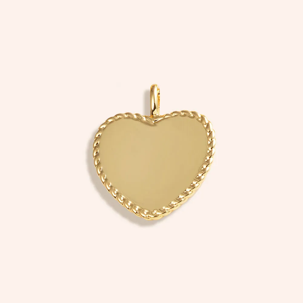 "Bold Love" Polished Heart Charm