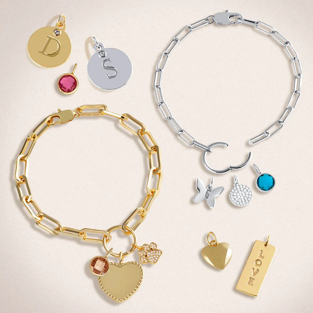 "Bold Love" Polished Heart Charm