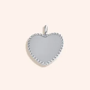 "Bold Love" Polished Heart Charm