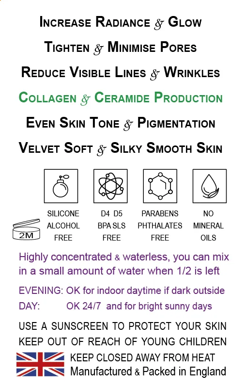 "Bye Bye Lines & Wrinkles" DAY - Face & Skin Rejuvenation - Increase Collagen, Minimise Pores, NAD  NMN Vitamin C   Niacinamide