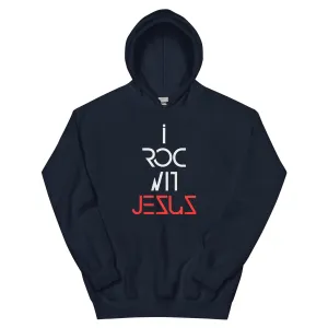 "i ROC WIT JESUS BIG & BOLD" Hoodie "NAVY"