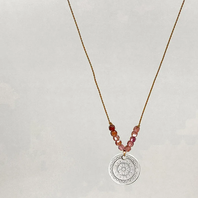 Ray of Bright Necklace, Garnet