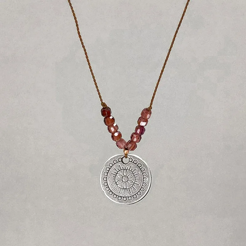 Ray of Bright Necklace, Garnet