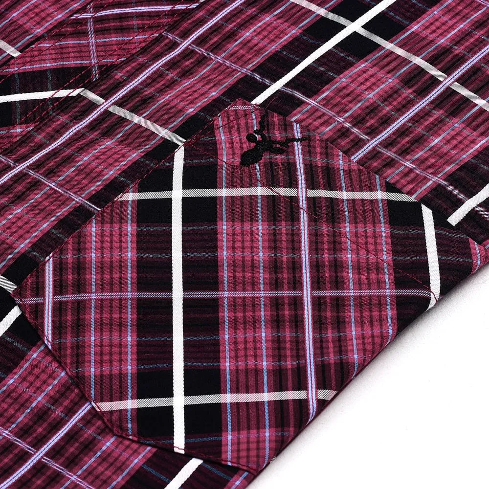 Red Checkered Casual Shirt