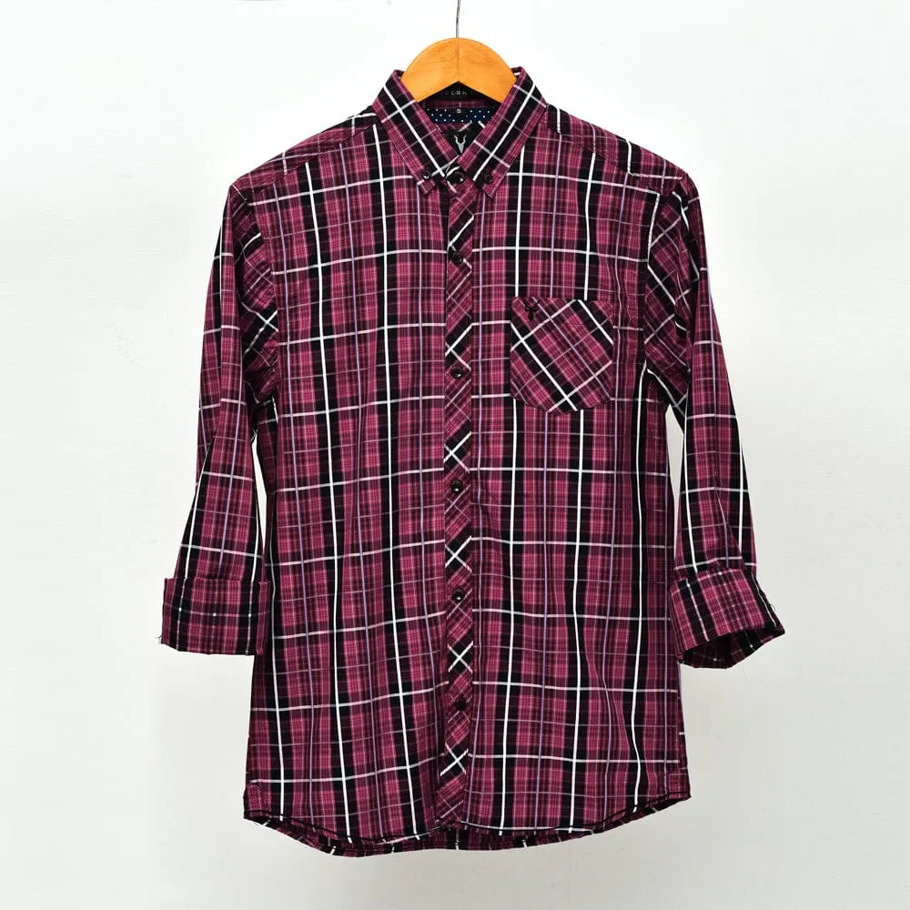 Red Checkered Casual Shirt