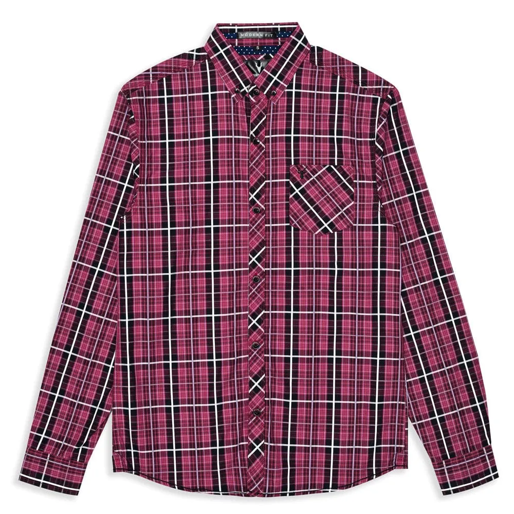 Red Checkered Casual Shirt
